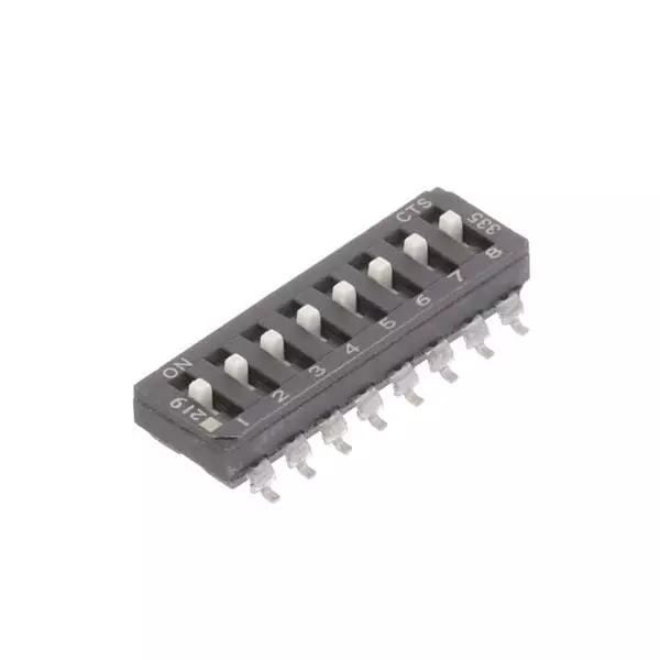 CTS 219 DIP Switch Non-Illuminated SPST 100 mA 20 V DC, 219-8ES