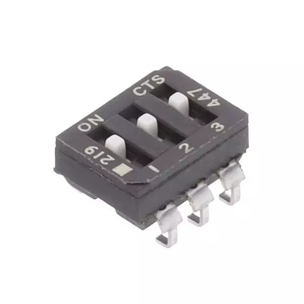 CTS 219 DIP Switch Non-Illuminated SPST 100 mA 20 V DC, 219-3MSJR