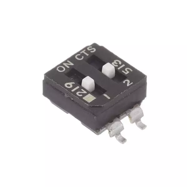 CTS 219 DIP Switch Non-Illuminated SPST 100 mA 20 V DC, 219-2ESF