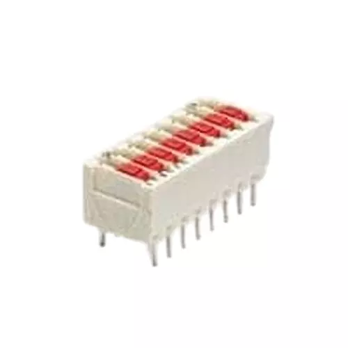 TE CONNECTIVITY DIP Switch Non-Illuminated SPST 8 Position, 5161390-8