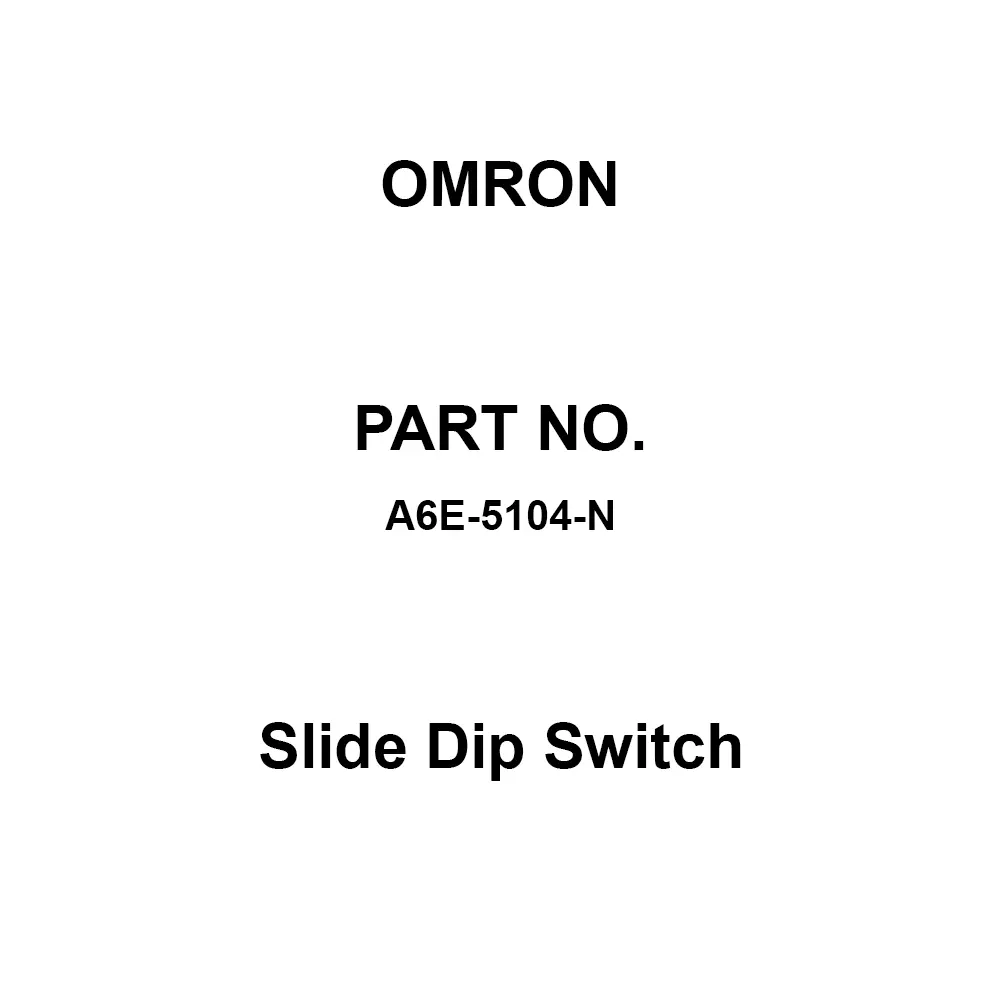 Omron Slide Dip Switch 200 mΩ or Less (initial value), A6E-5104-N