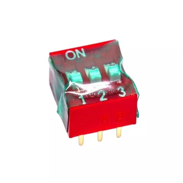 APEM NDS Series DIP Switch Non-Illuminated SPST 25 mA 3 Position 24 V DC, NDS03TV