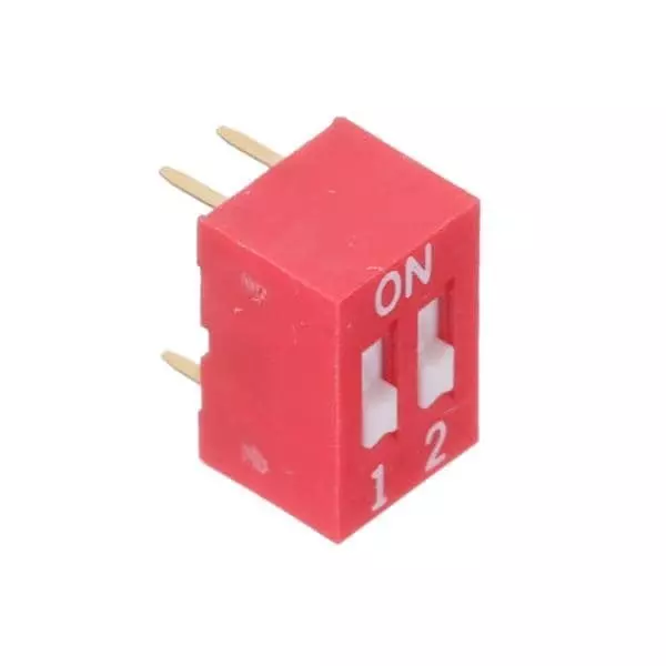 APEM NDS Series DIP Switch Non-Illuminated SPST 25 mA 2 Position 24 V DC, NDSR02V