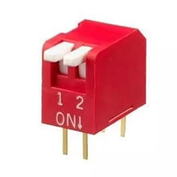 APEM NDP Series DIP Switch Non-Illuminated SPST 25 mA 2 Position 24 V DC, NDPL02V