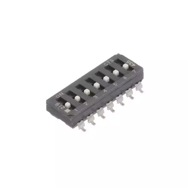 CTS 219 DIP Switch Non-Illuminated SPST 100 mA 20 V DC, 219-7MSTRF