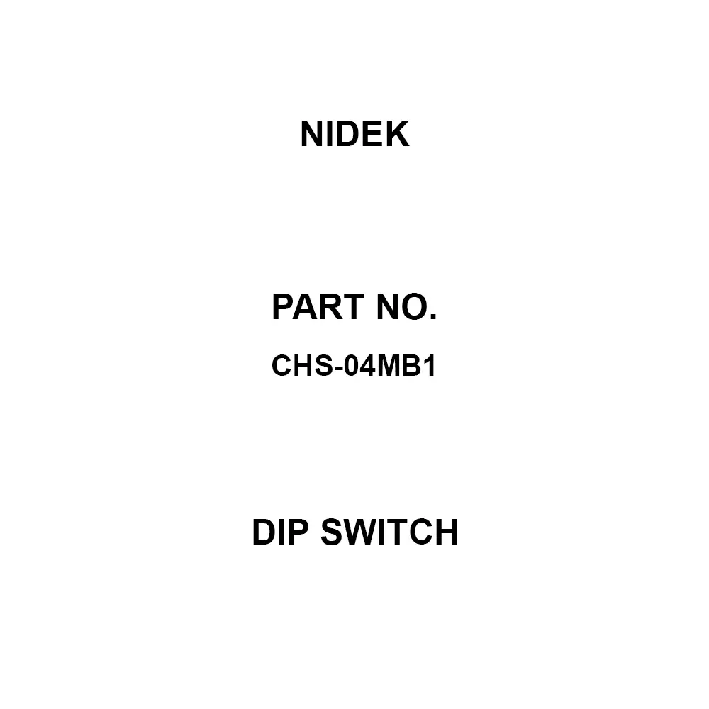 Nidek Dip Switch 4 Pole, CHS-04MB1 (Pack of 5)