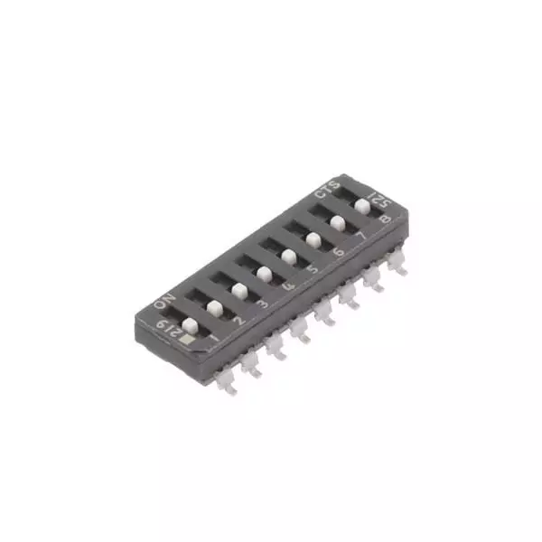 CTS 219 DIP Switch Non-Illuminated SPST 100 mA 20 V DC, 219-8MSRF