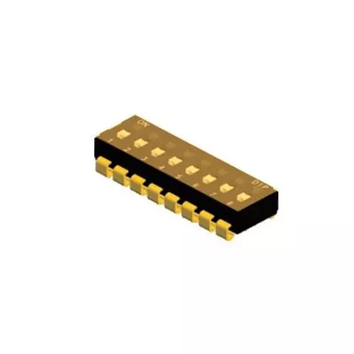 Diptronics DJR Series DIP Switch Non-Illuminated 25 mA 6 Position 24 V DC, DJR-06-V-T/R