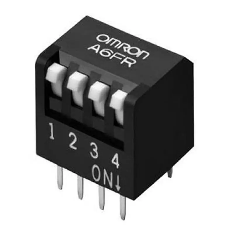 OMRON ELECTRONIC COMPONENTS A6FR Series DIP Switch Non-Illuminated SPST 25 mA 5 Position 24 V DC, A6FR-5101