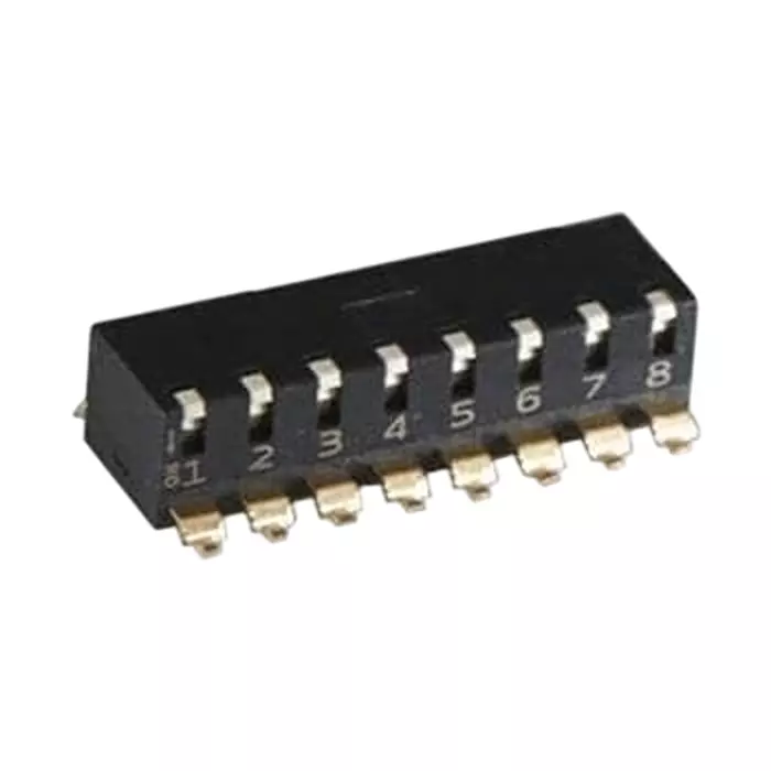 TE CONNECTIVITY EDSP Series DIP Switch Non-Illuminated SPST 25 mA 4 Position, EDS04SGRSTR04Q