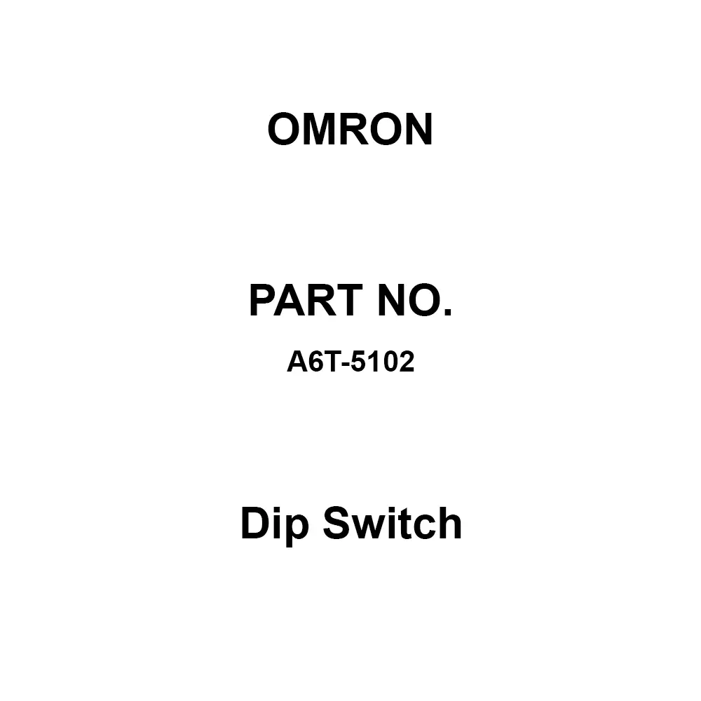 Omron Dip Switch 200 mΩ or Less (initial value), A6T-5102