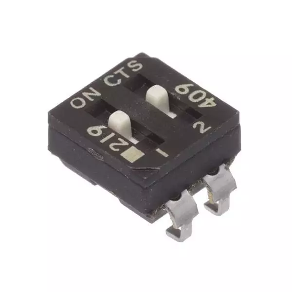 CTS 219 DIP Switch Non-Illuminated SPST 100 mA 20 V DC, 219-2MSTJR