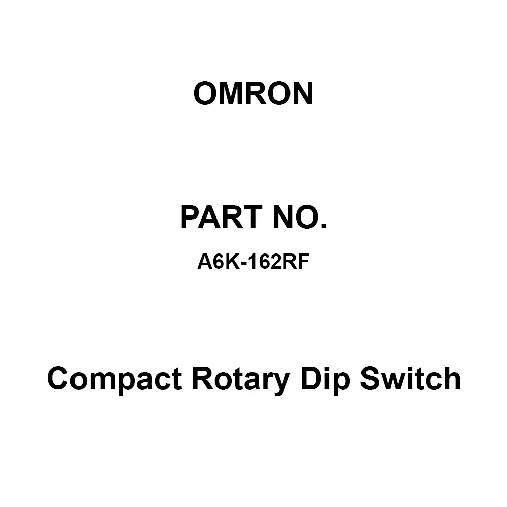 Omron Compact Rotary Dip Switch Top Operation Flat Type, A6K-162RF