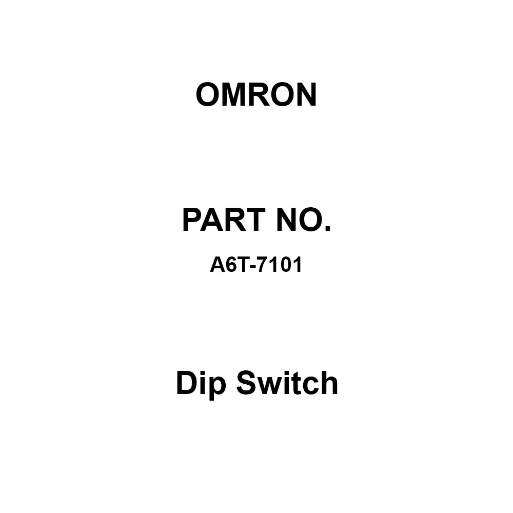 Omron Dip Switch 200 mΩ or Less (initial value), A6T-7101
