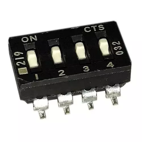 CTS 219 DIP Switch Non-Illuminated SPST 100 mA 4 Position 50 V DC, 219-4MS