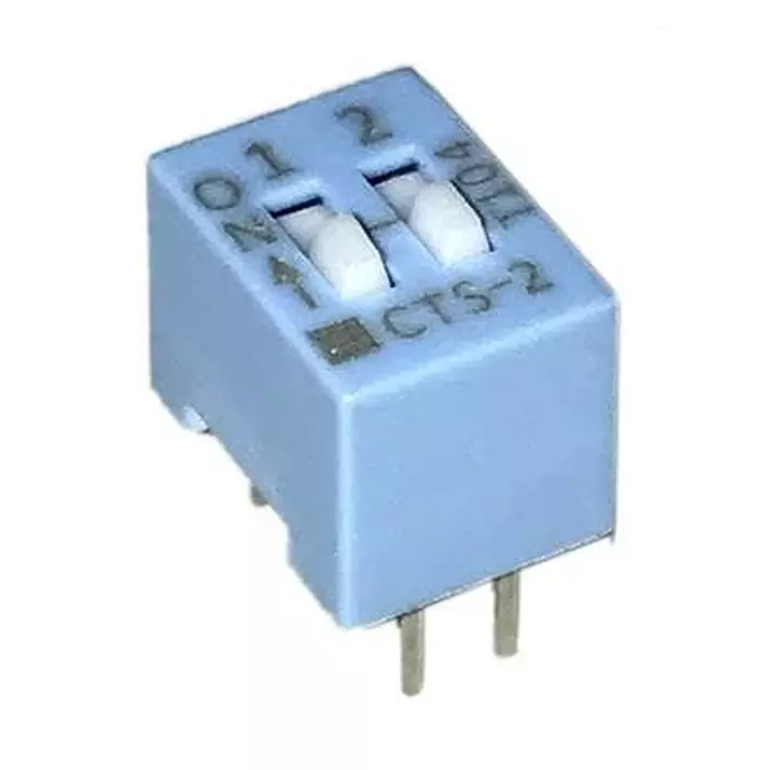 CTS 206 DIP Switch Non-Illuminated SPST 100 mA 2 Position 50 V DC, 206-2S