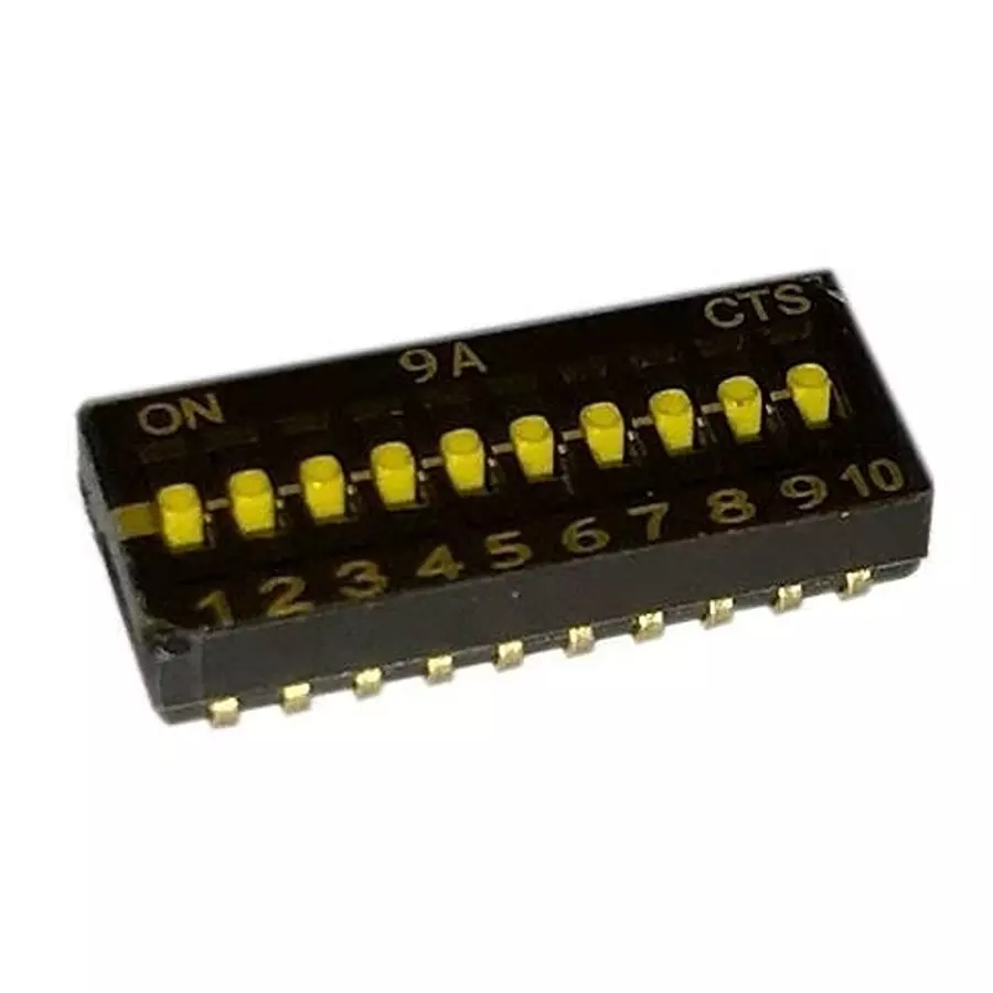 CTS 218 DIP Switch Non-Illuminated SPST 25 mA 10 Position 24 V DC, 218-10LPSTJR