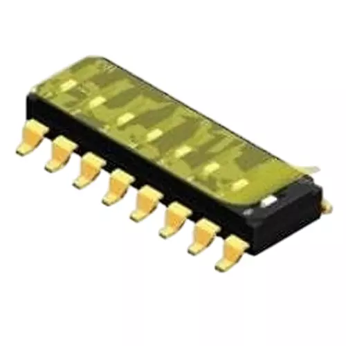 Diptronics EM Series DIP Switch Non-Illuminated SPST 25 mA 4 Position 24 V DC, EM-04-V-T/R