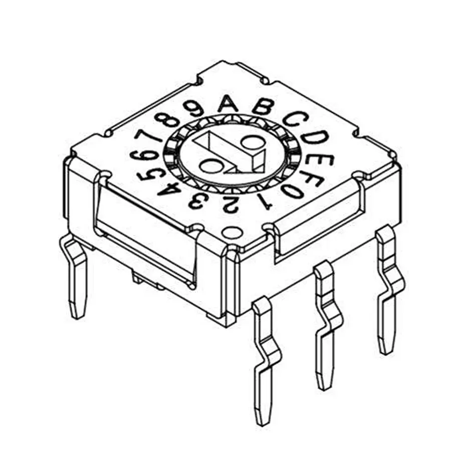 Same Sky DIP Switch Non-Illuminated 100 mA 4 Position 50 V DC, RDS-4S-7229-A-CR