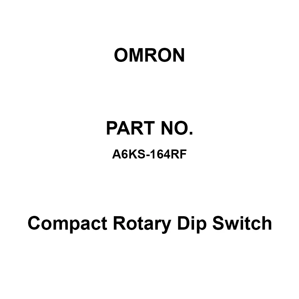 Omron Compact Rotary Dip Switch Top Operation Flat Type, A6KS-164RF