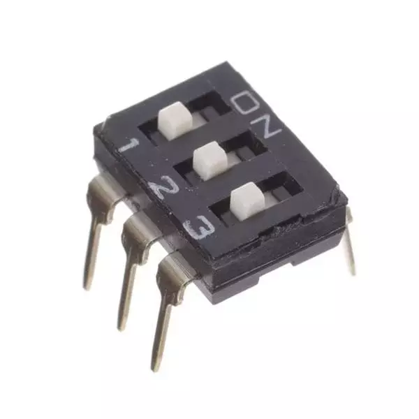 APEM NDI Series DIP Switch Non-Illuminated SPST 25 mA 3 Position 24 V DC, NDI03S