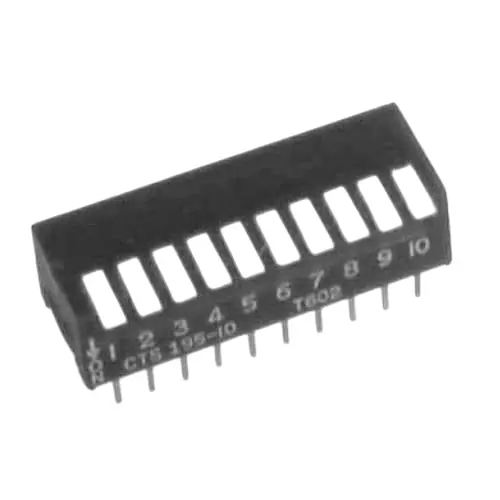 CTS 194 DIP Switch Non-Illuminated SPST 50 mA 8 Position 24 V DC, 194-8MS