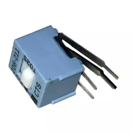 CTS 206RA Series DIP Switch Non-Illuminated DPST 100 mA 1 Position 50 V DC, 206-211RAS