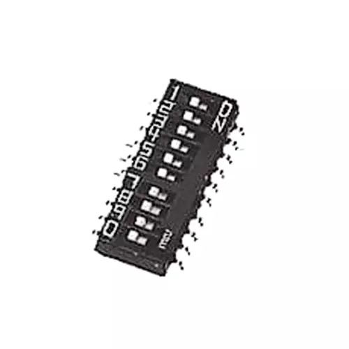 NIDEC COMPONENTS CHS Series DIP Switch Non-Illuminated SPST 25 mA, 100 mA 1 Position 6 V DC, 24 V DC, CHS-01TA1