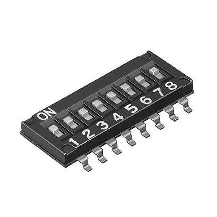 OMRON ELECTRONIC COMPONENTS A6H Series DIP Switch Non-Illuminated 25 mA 4 Position 24 V DC, A6H-4101-P