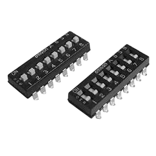 OMRON ELECTRONIC COMPONENTS A6SN Series DIP Switch Non-Illuminated 10 uA 4 Position 3.5 V DC, A6SN-4101-P