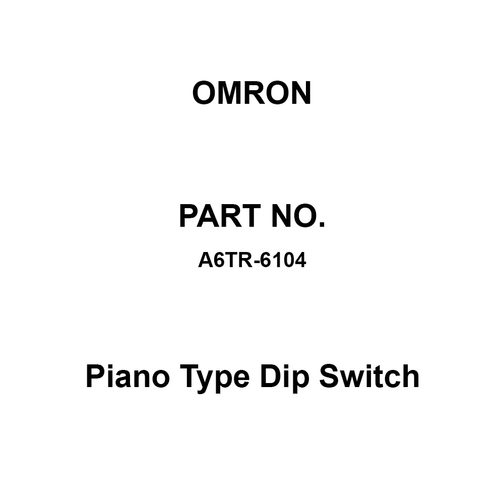 Omron Piano Type Dip Switch 6 Pole, A6TR-6104