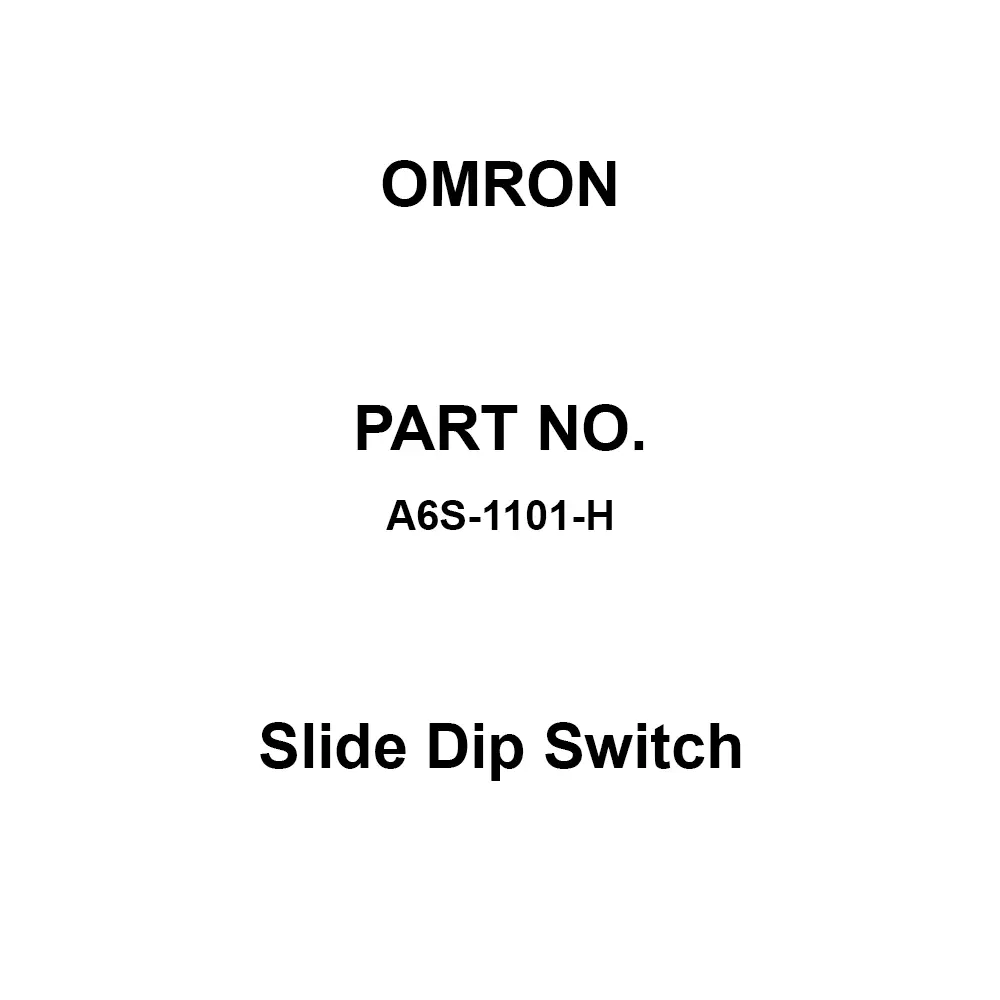 Omron Slide Dip Switch 200 mΩ or Less (initial value), A6S-1101-H
