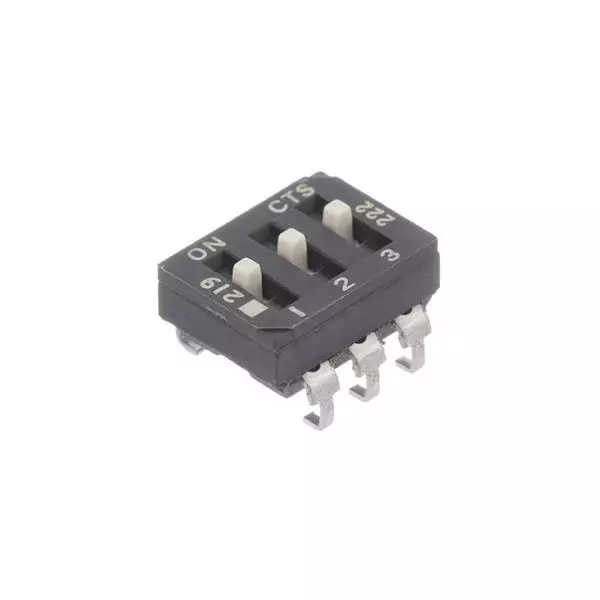 CTS 219 DIP Switch Non-Illuminated SPST 100 mA 20 V DC, 219-3ESJ
