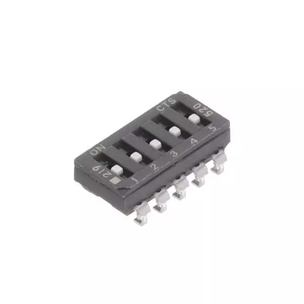 CTS 219 DIP Switch Non-Illuminated SPST 100 mA 20 V DC, 219-5LPSTJF
