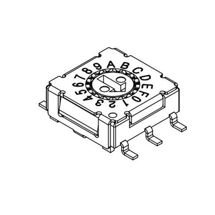Same Sky DIP Switch Non-Illuminated 100 mA 4 Position 50 V DC, RDS-4S-7229-A-SMT
