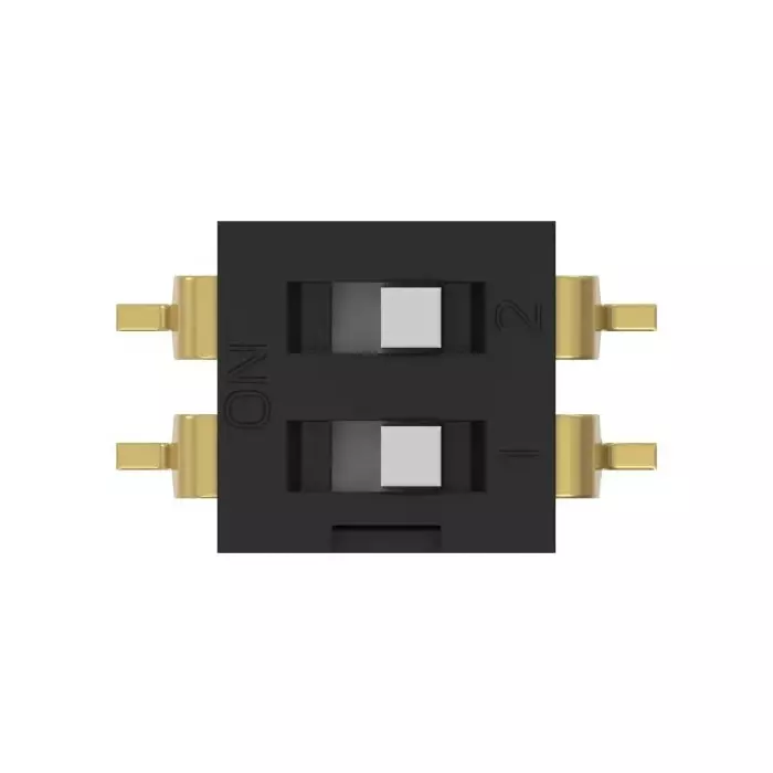 TE CONNECTIVITY 2 Way Surface Mount DIP Switch SPST Extended Actuator, 2454985-3 (Pack of 5)