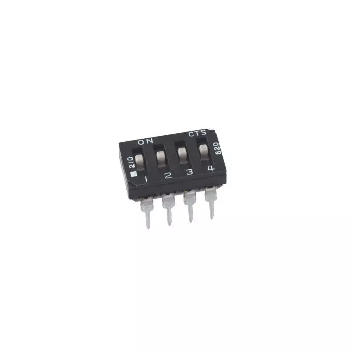 CTS 4 Way Through Hole DIP Switch SPST, 210-4MS (Pack of 15)