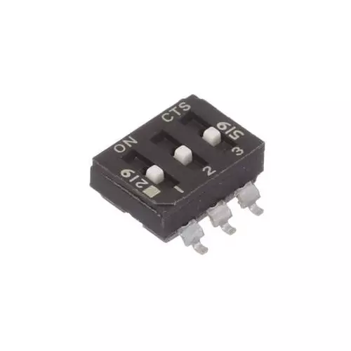 CTS 219 DIP Switch Non-Illuminated SPST 100 mA 20 V DC, 219-3MSTRF