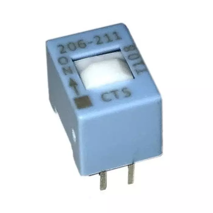 CTS 206 DIP Switch Non-Illuminated DPST 100 mA 1 Position 50 V DC, 206-211S
