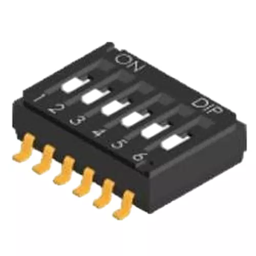 Diptronics DHA Series DIP Switch Non-Illuminated DPST 25 mA 2 Position 24 V DC, DHA-02TQR