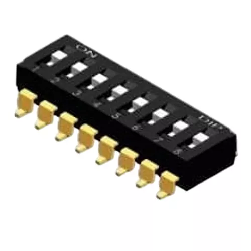 Diptronics DMR Series DIP Switch Non-Illuminated 4PST 25 mA 4 Position 24 V DC, DMR-04-V