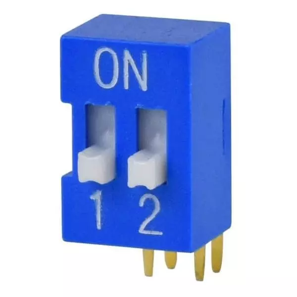 Same Sky DIP Switch Non-Illuminated SPST 25 mA 2 Position 24 V DC, DS03-254-02BE