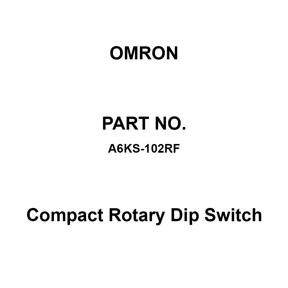 Omron Compact Rotary Dip Switch Top Operation Flat Type, A6KS-102RF
