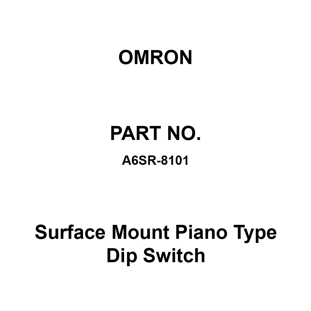 Omron Surface Mount Piano Type Dip Switch, A6SR-8101