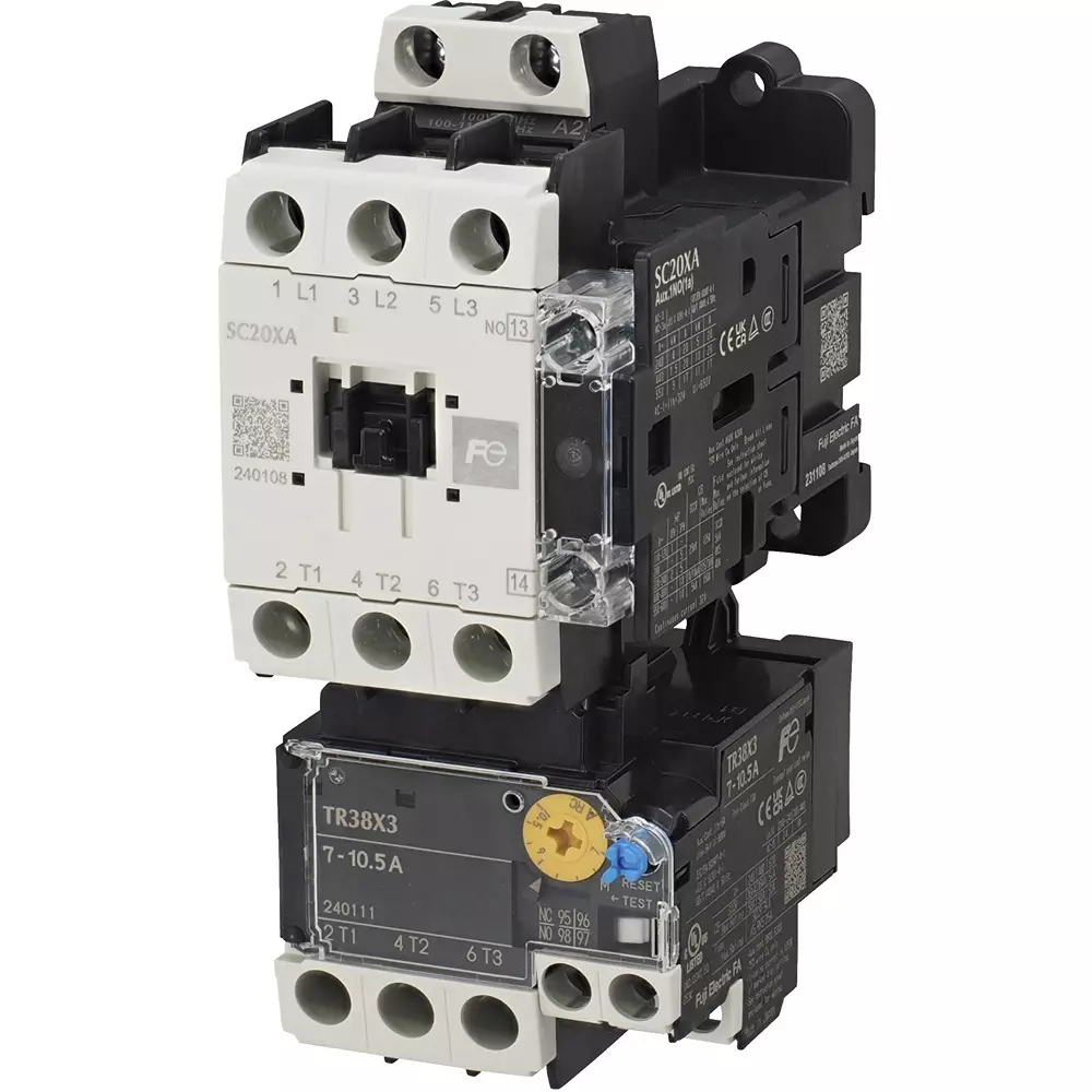 Fuji Electric Manual Electromagnetic Switch 20 Amp Current 1A Auxiliary Contact, SW20XAK-J10T006