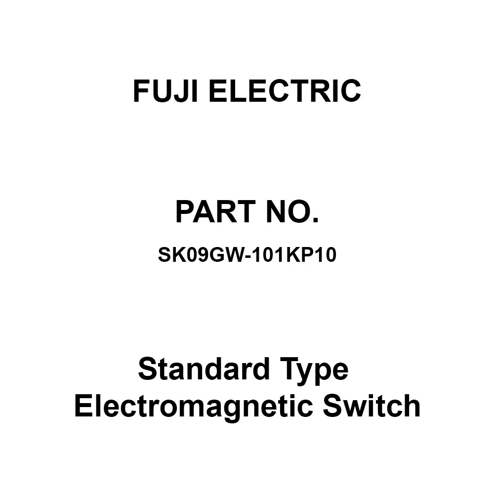 Fuji Electric SK Series Standard Type Electromagnetic Switch 1B Auxiliary Contacts, SK09GW-101KP10