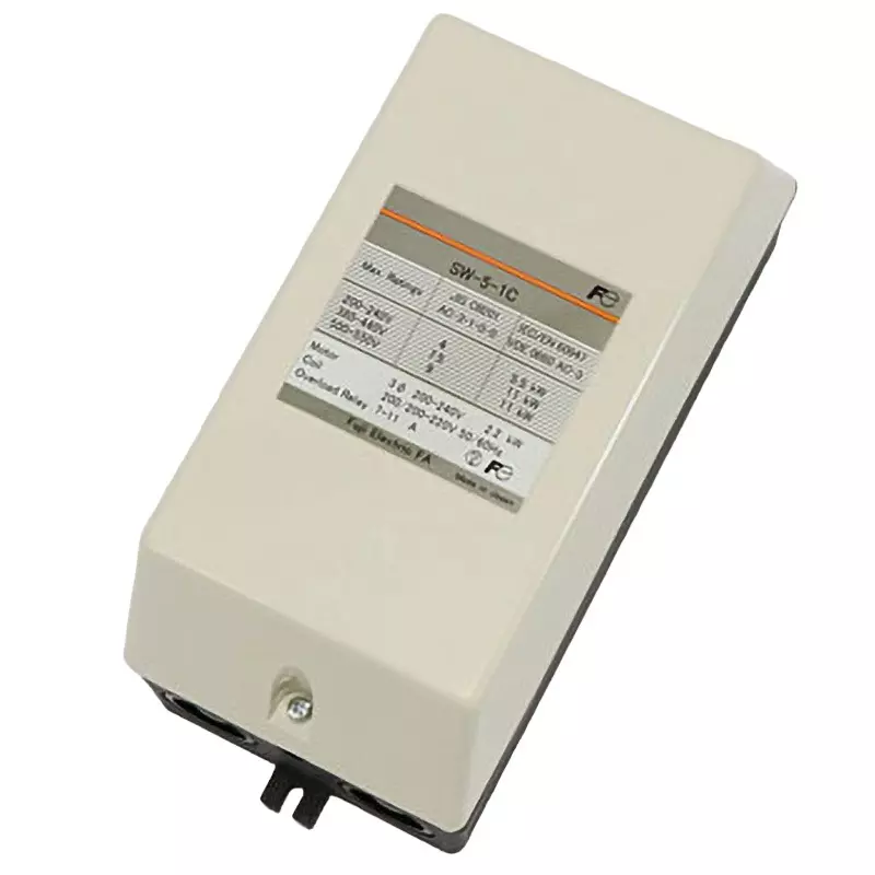 Fuji Electric 1a1b 2.2 kW AC 200 V Standard Type Electromagnetic Switch With Case Cover, SW-5-1C