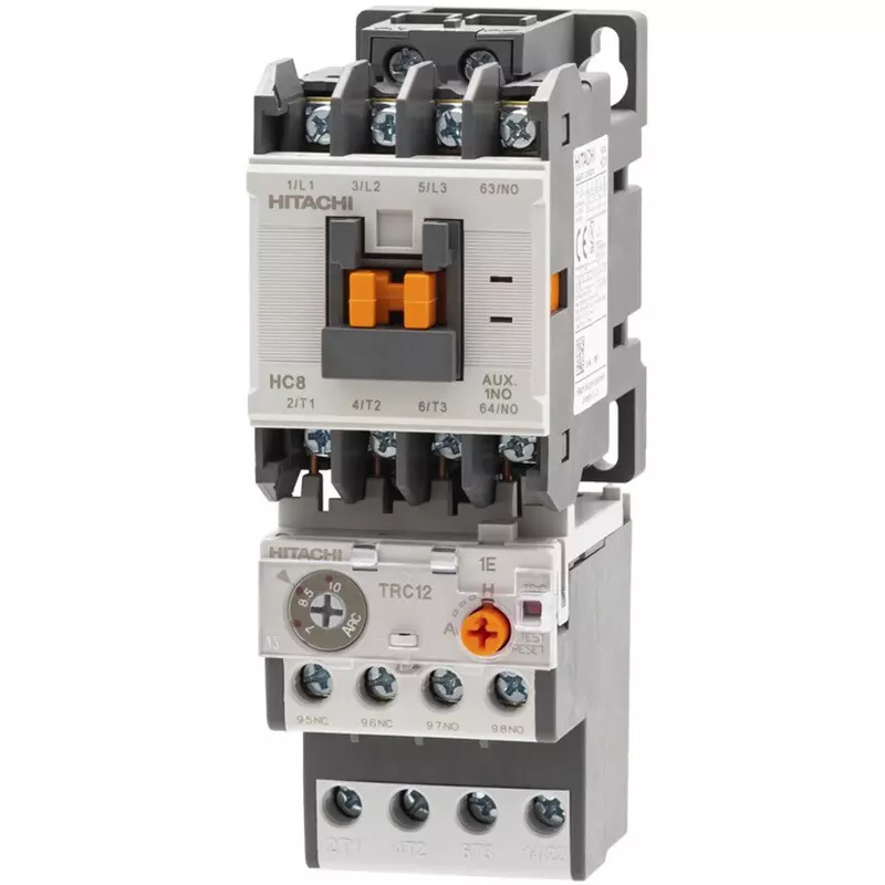 Hitachi Electromagnetic Switch Irreversible Operation 15 million times Mechanical Durability, HC8-T 2.2kW 200V AC200V