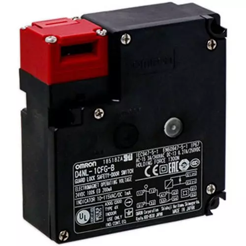 Omron Small Electromagnetic Lock Safety Door Switch 5 V DC 1 mA Resistance Load, D4NL-1CFG-B