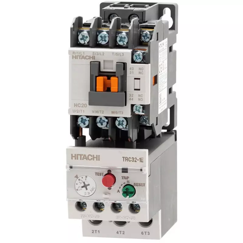 Hitachi Electromagnetic Switch Irreversible Operation 15 million times Mechanical Durability, HC20-T 0.75kW 200V AC100V